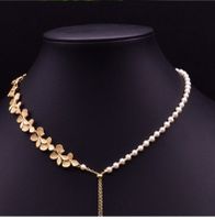 Elegant Retro Geometric Copper Plating Inlay Pearl 18k Gold Plated Sweater Chain main image 2