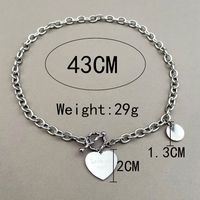 304 Stainless Steel Casual Romantic Simple Style Heart Shape Necklace main image 4