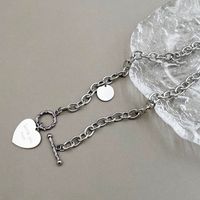 304 Stainless Steel Casual Romantic Simple Style Heart Shape Necklace main image 3