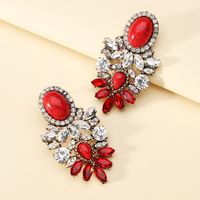 1 Pair Retro Geometric Rhinestone Plating Women's Drop Earrings sku image 2