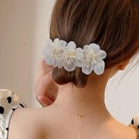 Elegant Sweet Simple Style Flower Gauze Hair Band sku image 2