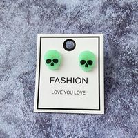 1 Pair Simple Style Cat Patchwork Arylic Ear Studs sku image 2