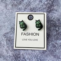 1 Pair Simple Style Cat Patchwork Arylic Ear Studs sku image 3