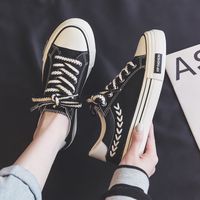 Women's Basic Vintage Style Solid Color Round Toe Canvas Shoes main image 3