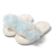 Women's Casual Vacation Floral Open Toe Cotton Slippers sku image 2