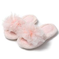 Women's Casual Vacation Floral Open Toe Cotton Slippers sku image 1
