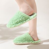 Women's Casual Solid Color Round Toe Cotton Slippers main image 4