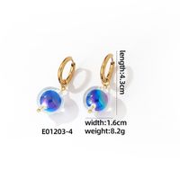 1 Pair Casual Cute Sweet Round Plating Copper Drop Earrings sku image 4