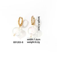 1 Pair Casual Cute Sweet Round Plating Copper Drop Earrings sku image 8