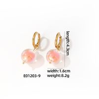 1 Pair Casual Cute Sweet Round Plating Copper Drop Earrings sku image 9