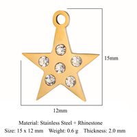 Modern Style Star Artificial Gemstones Titanium Steel Wholesale Jewelry Accessories sku image 1