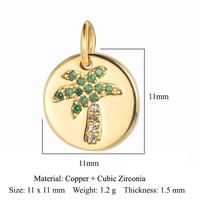 Simple Style Geometric Coconut Tree Heart Shape Zircon Copper Wholesale Jewelry Accessories sku image 7