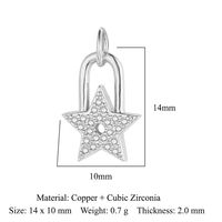 Simple Style Geometric Coconut Tree Heart Shape Zircon Copper Wholesale Jewelry Accessories sku image 4