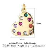 Simple Style Geometric Coconut Tree Heart Shape Zircon Copper Wholesale Jewelry Accessories sku image 15