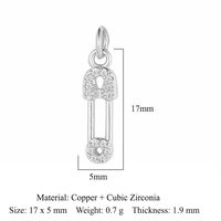 Simple Style Geometric Coconut Tree Heart Shape Zircon Copper Wholesale Jewelry Accessories sku image 3