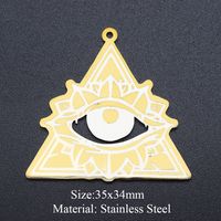 Simple Style Devil's Eye Hand Hourglass Stainless Steel Polishing Plating Gold Plated Charms Jewelry Accessories sku image 9