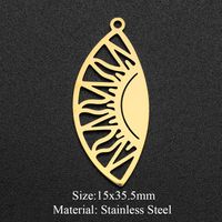 Simple Style Devil's Eye Hand Hourglass Stainless Steel Polishing Plating Gold Plated Charms Jewelry Accessories sku image 18