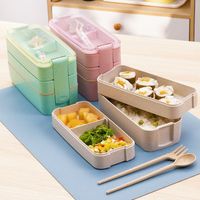 Casual Solid Color Plastic Lunch Box main image 1
