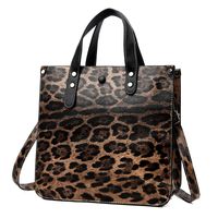 Women's Large Pu Leather Leopard Basic Streetwear Square Zipper Bag Sets Handbag Crossbody Bag main image 5
