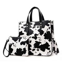 Women's Large Pu Leather Leopard Basic Streetwear Square Zipper Bag Sets Handbag Crossbody Bag sku image 5