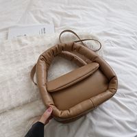 Women's Medium Nylon Solid Color Classic Style Streetwear Square Zipper Shoulder Bag Handbag Crossbody Bag sku image 1