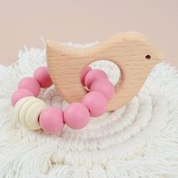 Cute Solid Color Beech Silicone Teething Stick Baby Accessories main image 4