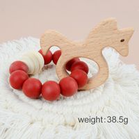 Cute Solid Color Beech Silicone Teething Stick Baby Accessories sku image 2
