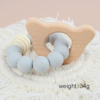 Mignon Couleur Unie Hêtre Silicone Bâton De Dentition Bébé Accessoires sku image 8