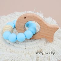Cute Solid Color Beech Silicone Teething Stick Baby Accessories sku image 9