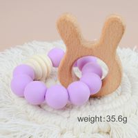 Cute Solid Color Beech Silicone Teething Stick Baby Accessories sku image 4