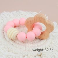 Cute Solid Color Beech Silicone Teething Stick Baby Accessories sku image 10