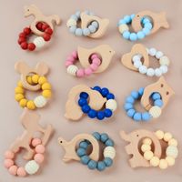 Cute Solid Color Beech Silicone Teething Stick Baby Accessories main image 1