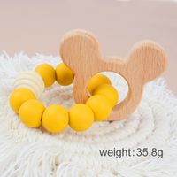 Cute Solid Color Beech Silicone Teething Stick Baby Accessories sku image 1