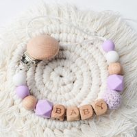 Simple Style Letter Beech Silicone Baby Accessories sku image 3