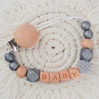Simple Style Letter Beech Silicone Baby Accessories sku image 11