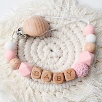 Simple Style Letter Beech Silicone Baby Accessories sku image 1