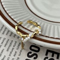 Retro Heart Shape Copper Plating Inlay Zircon Open Rings main image 5