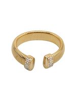 Streetwear C Shape Alloy Plating Inlay Artificial Diamond Women's Cuff Bracelets main image 2