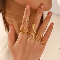 Streetwear Geometric Stainless Steel Plating Open Rings main image 1