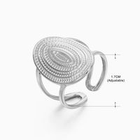Basic Klassischer Stil Geometrisch Blatt Rostfreier Stahl Überzug Offener Ring sku image 36