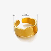 Basic Classic Style Geometric Leaf Stainless Steel Plating Open Rings sku image 47
