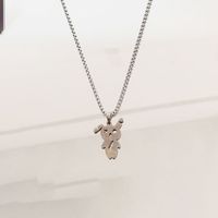 Hip-hop Animal Cartoon Character Alloy Titanium Steel Pendant Necklace In Bulk sku image 15