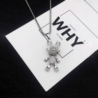 Hip-hop Animal Cartoon Character Alloy Titanium Steel Pendant Necklace In Bulk sku image 26