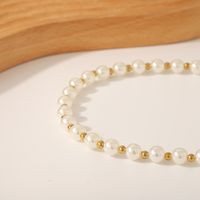 Stainless Steel 18K Gold Plated Vintage Style Baroque Style French Style Beaded Plating Pearl Artificial Pearls Necklace main image 4