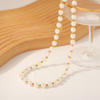 Stainless Steel 18K Gold Plated Vintage Style Baroque Style French Style Beaded Plating Pearl Artificial Pearls Necklace main image 5