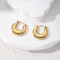 1 Pair Vintage Style Simple Style Classic Style Heart Shape Solid Color Butterfly Plating Stainless Steel Gold Plated Earrings sku image 3