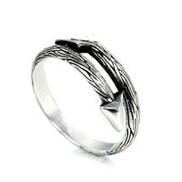 Streetwear Arrow Titanium Steel Polishing None Make Old And Boil Black Unisex Open Rings sku image 2