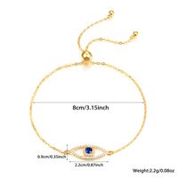 Sterling Silver White Gold Plated Gold Plated Casual Vacation Devil's Eye Plating Inlay Artificial Gemstones Artificial Diamond Bracelets main image 2