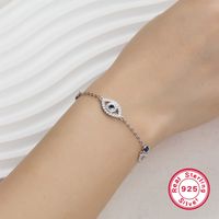 Simple Style Classic Style Devil's Eye Sterling Silver Plating Inlay Zircon 18k Gold Plated White Gold Plated Bracelets main image 1
