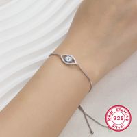 Simple Style Classic Style Devil's Eye Sterling Silver Plating Inlay Zircon 18k Gold Plated White Gold Plated Bracelets main image 6